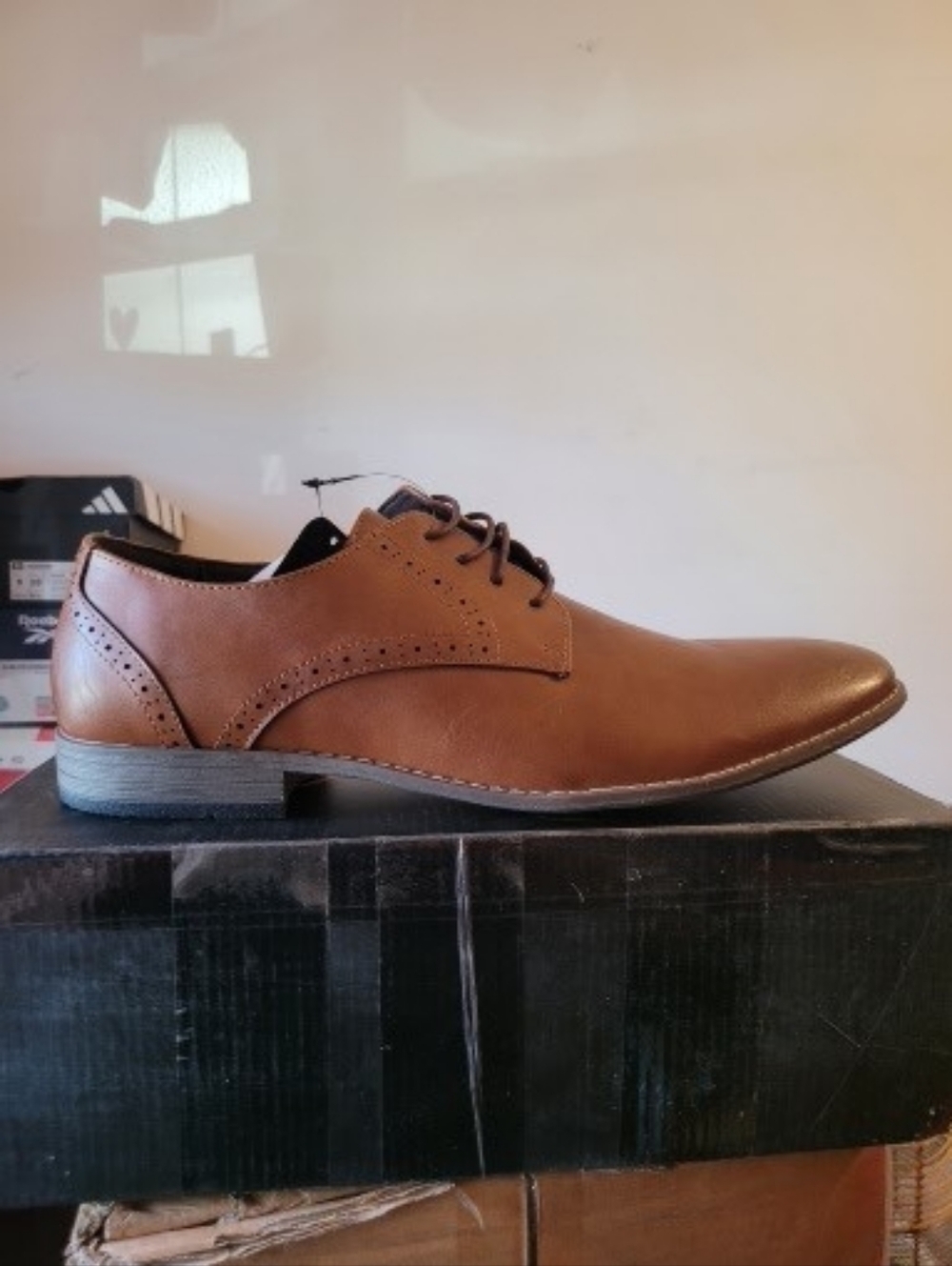 Men's Brown Leather Dress Shoes - Classic Lace-Up